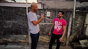 skinny girl's birthday gift double penetrates her dripping holes raw