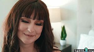 morning wood too big? petite stevie moon deepthroats bf's monster dick first thing!