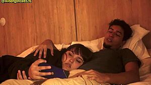 Watching movie with stepdad, accidentally deepthroat his cock almost caught