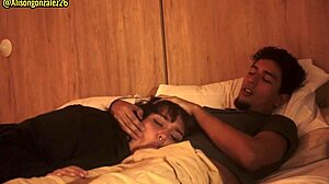 Watching movie with stepdad, accidentally deepthroat his cock almost caught