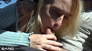 Teen Layla Love's Pussy Flashes on Hike Before Hard Fuck