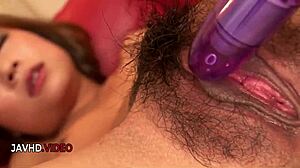 Misaki Tanemura seduces with hairy beaver blowjob leading to hardcore creampie