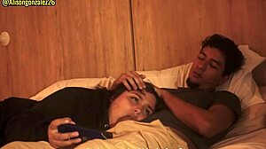 Watching movie with stepdad, accidentally deepthroat his cock almost caught