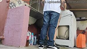 Housewife tempts technician while husband stays away