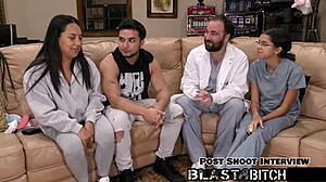 Mia'S Shaved Pussy Blasted With Hot Cum