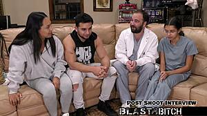 Mia'S Shaved Pussy Blasted With Hot Cum