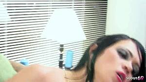 skinny teen pornstar's tight pussy stretched by fat cock on date!