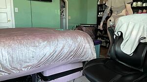 Young British Elle Twerks Hairy Thong Panties