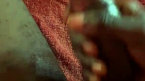 Teen jerks monster BBC in bedroom before anal cumshot double