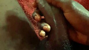 Teen jerks monster BBC in bedroom before anal cumshot double