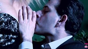 blonde stockings heels anal pounded by suited guy