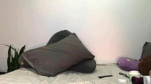 emo latina nerd masturbates huge dildo in fat asshole closeup