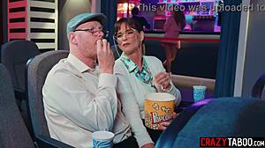 can you believe horny petite teen athena faris fucks her boyfriend rough in the cinema?