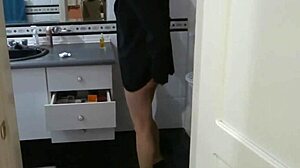 Wife's Erotic Bathroom Piss Bath Caresses Big Tits Ass Show