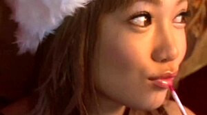 cutest asian chick's big clit pussy eaten until squirting orgasm