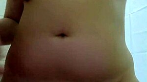 nicole's plump chubby ass and fat pussy lips glisten wet in shower