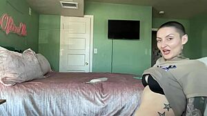 Young British Elle Twerks Hairy Thong Panties