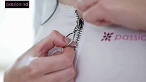 Massage Therapist Milks Massive Cock Deep in Her Tight Cunt!