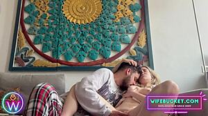 Shy Blonde Wife's Legs Spread Wide For Wet Pussy Fingering