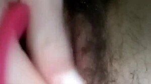 my hairy pussy throbs with vibrator contractions big orgasm squirt solo masturbation bliss