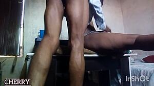 Neighbor Tahiru finally tastes my pussy, cum all over it today!