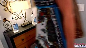 shelly's shaved milf pussy toy tease ends in deep bj swallow