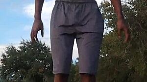 Hempstead's athletic brunette teases in homemade dorm workout