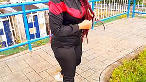 horny latina big ass tits park cash sex deal