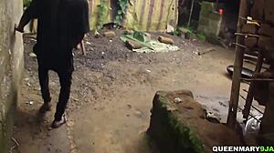 sharp tenant sneaks up while she's cooking and pounds the landlord's wife right there in her kitchen.