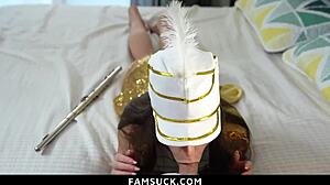 Suck my cock instead of playing the flute, naughty famsuck!
