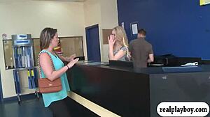 Pretty Babes Flash Tits and Ass in Garage for Cash