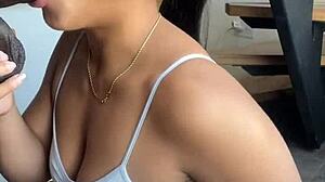 she devours stepbrother's throbbing bbc as amateur couple nysdel indulges hungrily