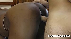 Big Black Ebony Chubby Amateur Creampie On White Cock