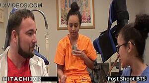 Nurse forces freshman Mia Sanchez to mandatory Hitachi orgasm, shaved and spread!