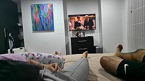 Colombian Petite Friend Licks Pussy While I Fuck Stepmom's Buddy