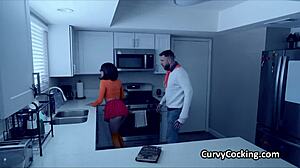 velma in glasses deepthroats then rides freds cock as busty cosplay teen