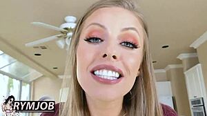 Britney Amber Rims Neighbors Ass Deep in Rimming Fetish Action