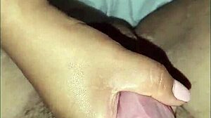 vered wifey teases my cock with her wet latina pussy handjob