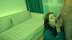 Redhead Neighbor Begs College Couple Doggystyle Cum Covered Quickie