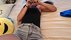 Petite latina brunette rides stranger pov outdoor creampie doggystyle squirt panties aside