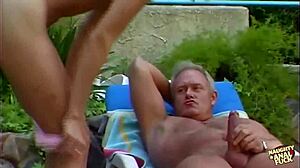 trinity mexx tempts old man with big dick till mouthful cumshot