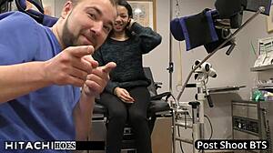 freshman yasmine woods squirms thru doctor's hitachi orgasm backstage