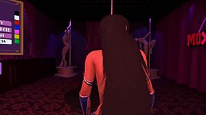 kitana sucks cock deep then rides in purple dream club vr game