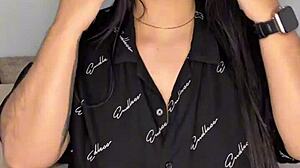 college girl stuffs lingerie pearls in fat pussy