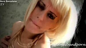 nora barcelona goes wild for massive throbbing cocks