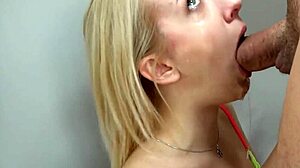 i deepthroat massive cock sloppy blonde teen