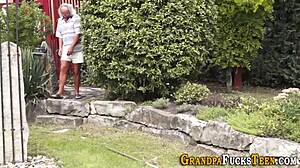 Wow! Hot Teen Hottie Rides Old Grandpa's Dick!