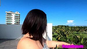 stepdad having fun riding his latina stepdaughter monica cowgirl style