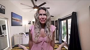 Stepmom Misty Meaner Begs for Pregnancy Creampie Ride