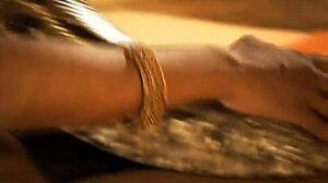 Asian milf brunette sways hips in seductive indian erotic dance